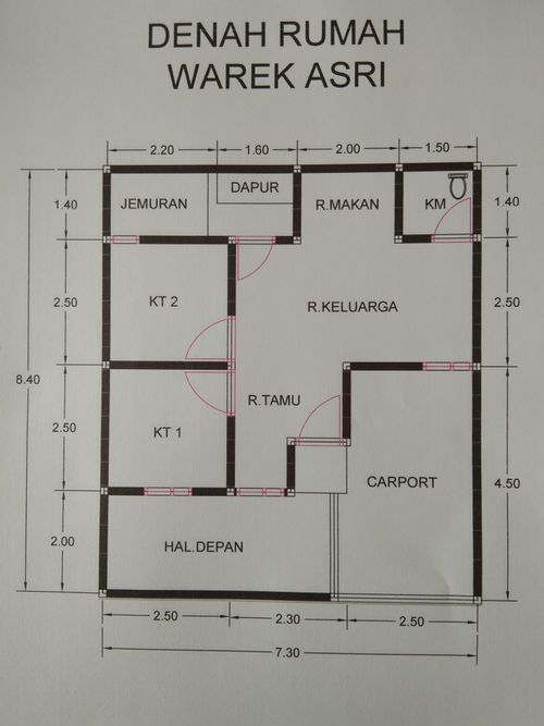 foto denah rumah tipe 36 perumahan Perumahan warek asri