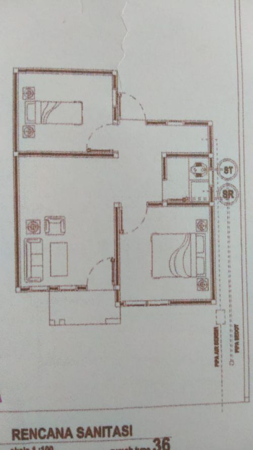 foto denah rumah tipe 36 perumahan TIARA 2