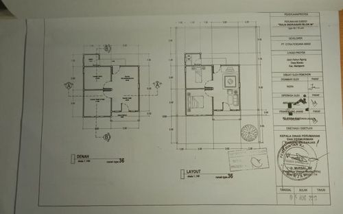 foto denah rumah tipe 36 perumahan RAJA INDRASARI BLOK M
