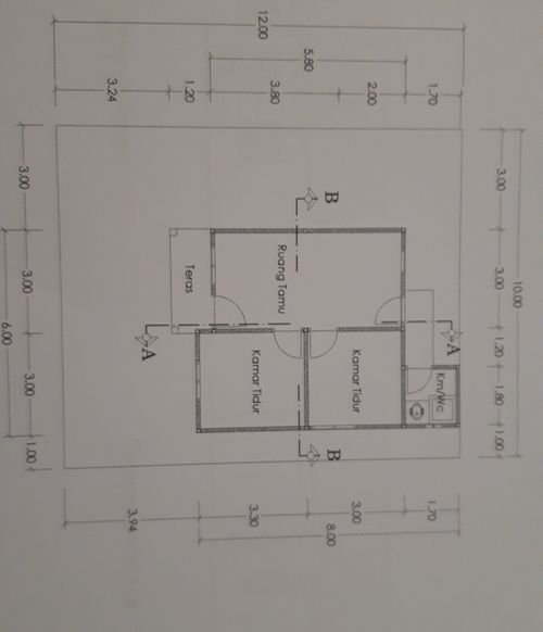 foto denah rumah tipe RST 36 perumahan BINJAI ASRI 3