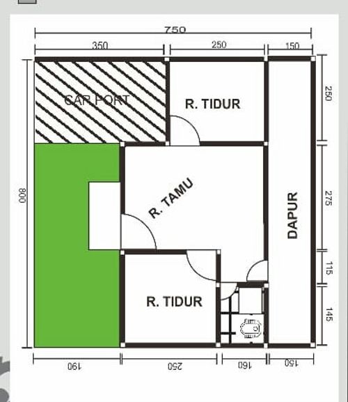 foto denah rumah tipe 36 perumahan GRAND CITY RESIDENCE