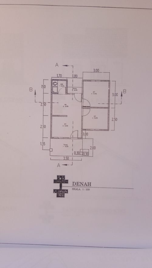 foto denah rumah tipe RST 36 perumahan Bukit manggis asri