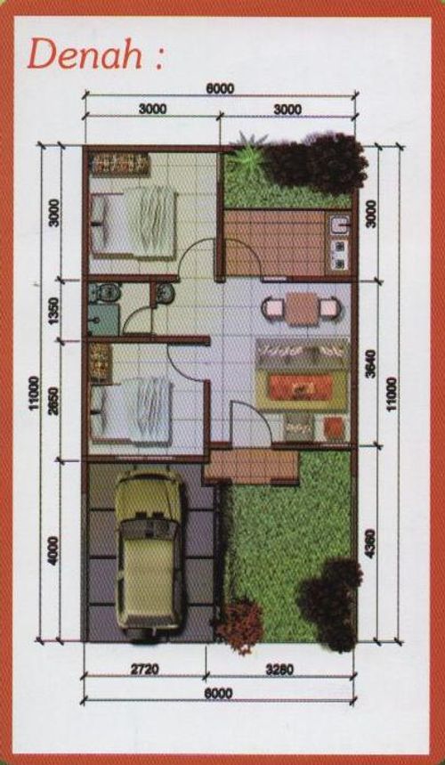 foto denah rumah tipe KIRANA perumahan Grand Melia Residence