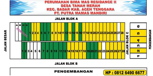 foto denah rumah tipe 45 perumahan PERUMAHAN BIMA MAS RESIDENCE TAHAP II