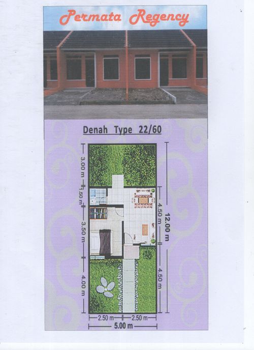 foto denah rumah tipe 22 perumahan Permata Regency