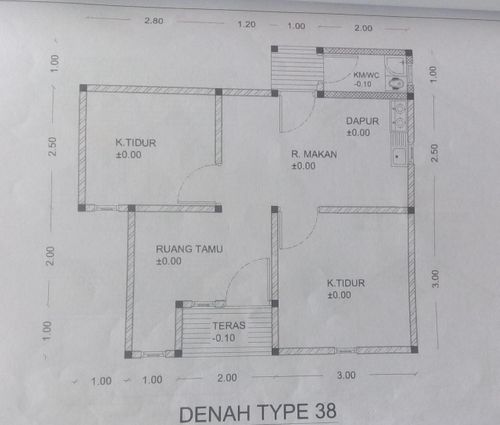 foto denah rumah tipe 36 perumahan Komplek kalimantan batara 2
