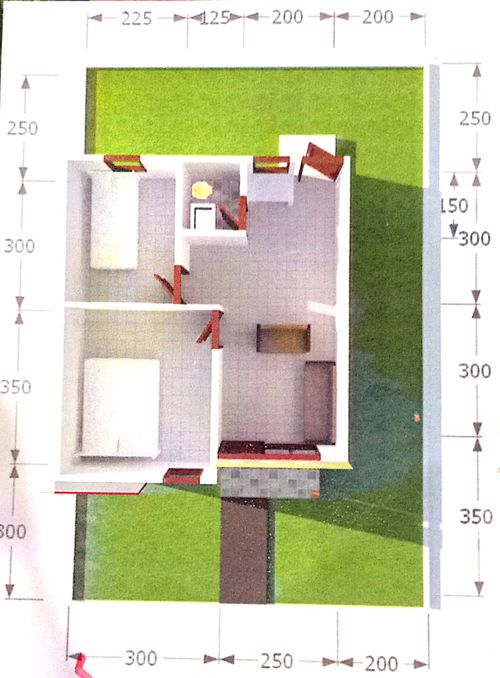 foto denah rumah tipe 36 perumahan Bukit Rahma Residence