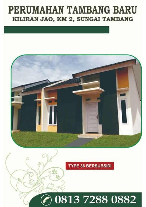 foto denah rumah tipe RSH 36 Tapak perumahan TAMBANG BARU