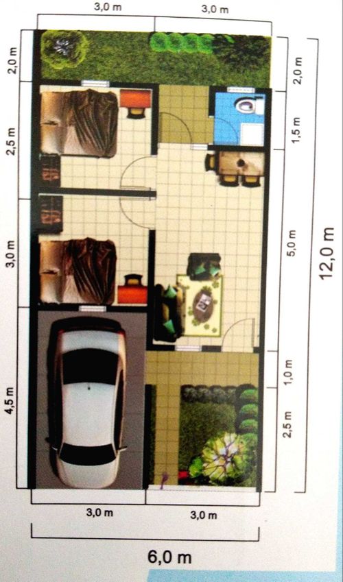 foto denah rumah tipe 36 perumahan GRIYA CEMERLANG 2 