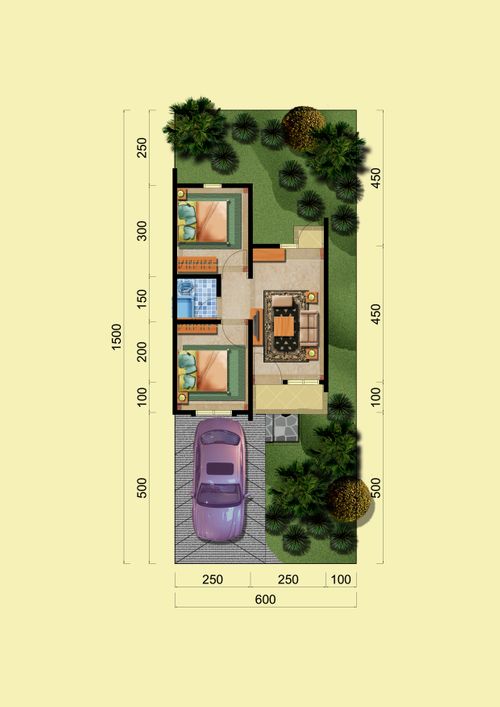 foto denah rumah tipe TORINO 36 perumahan TORINO