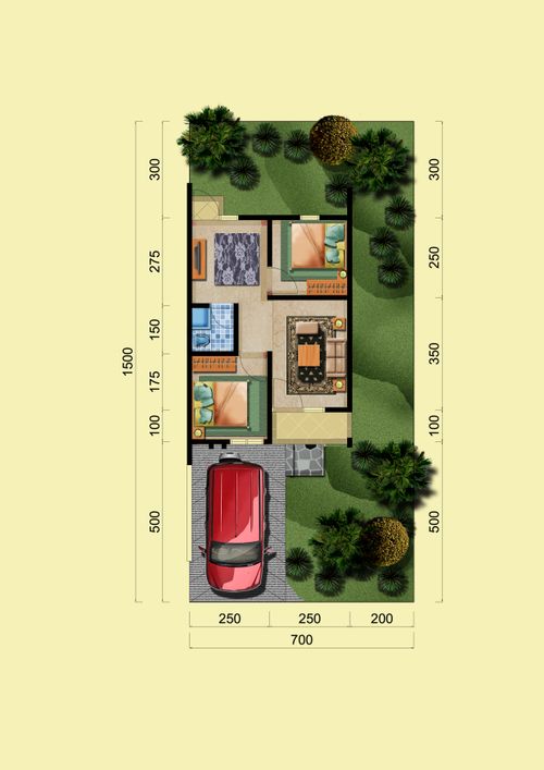 foto denah rumah tipe TORINO 39 perumahan TORINO