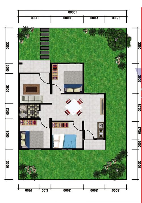 foto denah rumah tipe 60 perumahan KOTA BARU RESIDENCE
