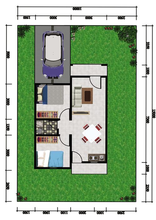 foto denah rumah tipe 45 perumahan KOTA BARU RESIDENCE