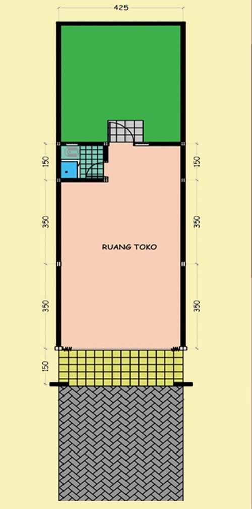 foto denah rumah tipe TORINO TOKO perumahan TORINO
