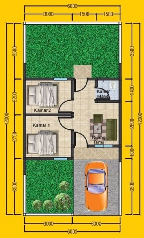foto denah rumah tipe B perumahan GRAND CAHAYA VILLA