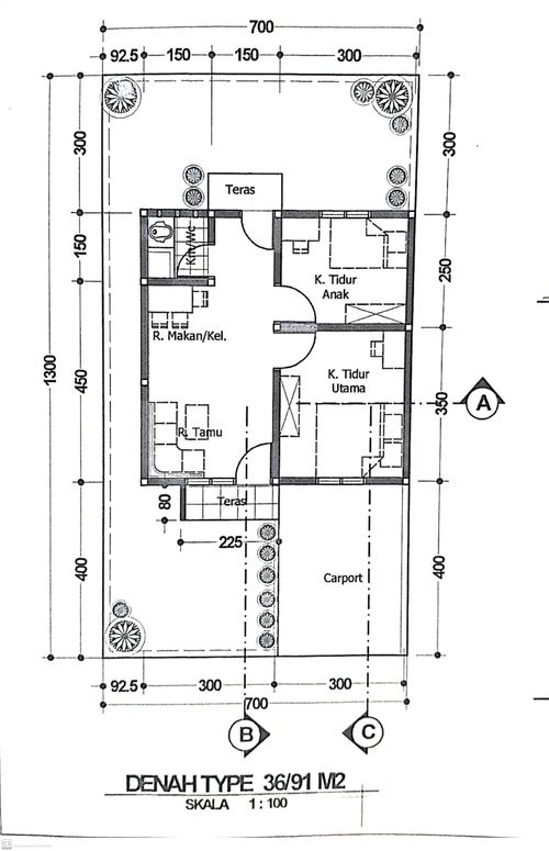 foto denah rumah tipe 36 perumahan SINGGULING HILLS RESIDENCE
