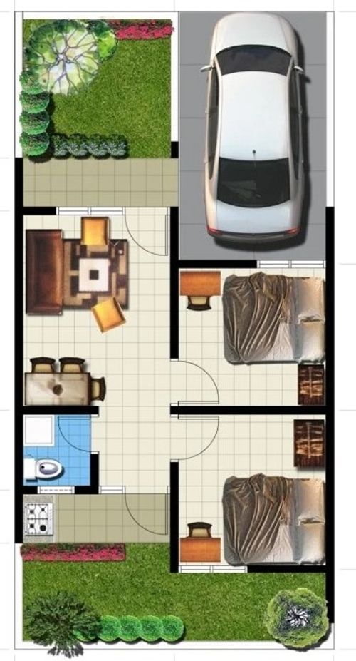 foto denah rumah tipe 36 perumahan Bumi Kambang Asri