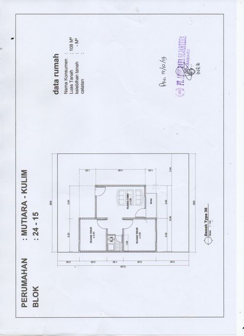 foto denah rumah tipe 36 perumahan MUTIARA KULIM THP 2