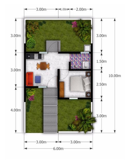 foto denah rumah tipe 24 perumahan Harmony Attaya