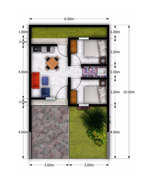 foto denah rumah tipe 30 perumahan Harmony Attaya