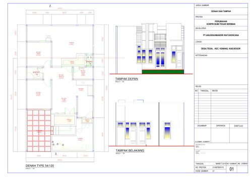 foto denah rumah tipe Komersil 54/120 perumahan PERUMAHAN KORPRI BUMI TEGAR BERIMAN