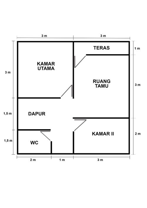 foto denah rumah tipe 36 perumahan Palm Vista Residence