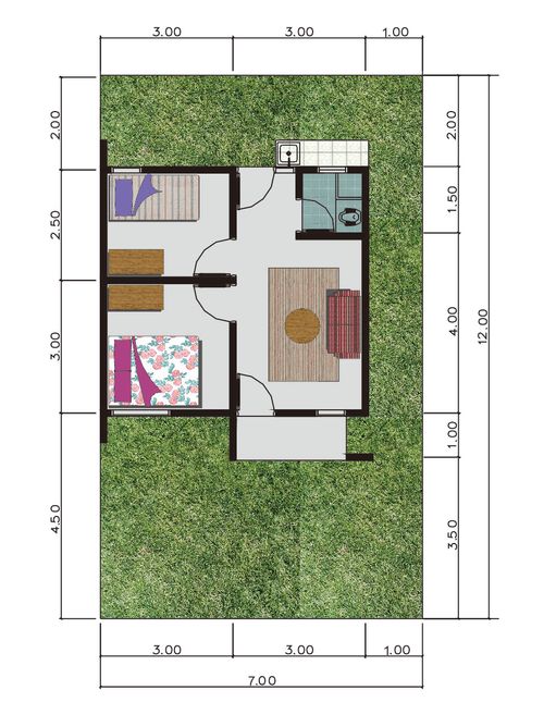 foto denah rumah tipe 36 perumahan PERUMAHAN PURI KETAPING