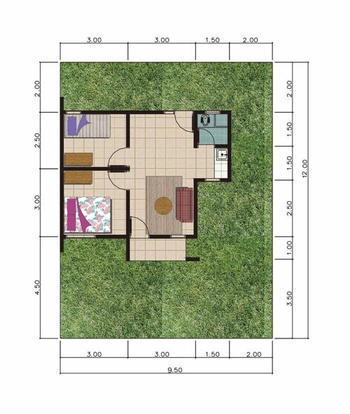 foto denah rumah tipe 40 perumahan PERUMAHAN PURI KETAPING