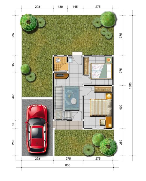 foto denah rumah tipe Pesona Premium 1 perumahan PESONA BERLIAN