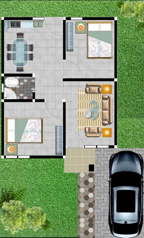 foto denah rumah tipe 36/100 perumahan Delima Garden Blok C