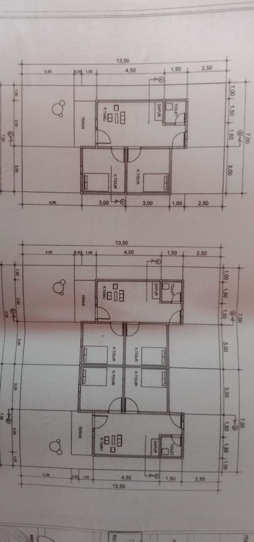foto denah rumah tipe BLOK perumahan GREEN PESONA RANGAS