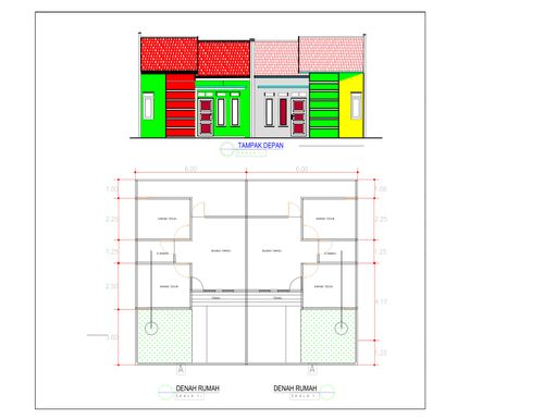 foto denah rumah tipe 30/60 perumahan GREEN PERMATA 2