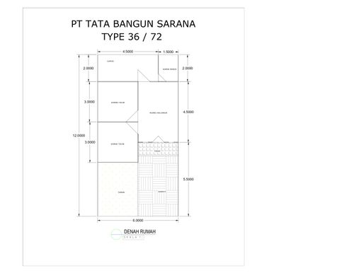 foto denah rumah tipe 36/72 perumahan GREEN PERMATA 2