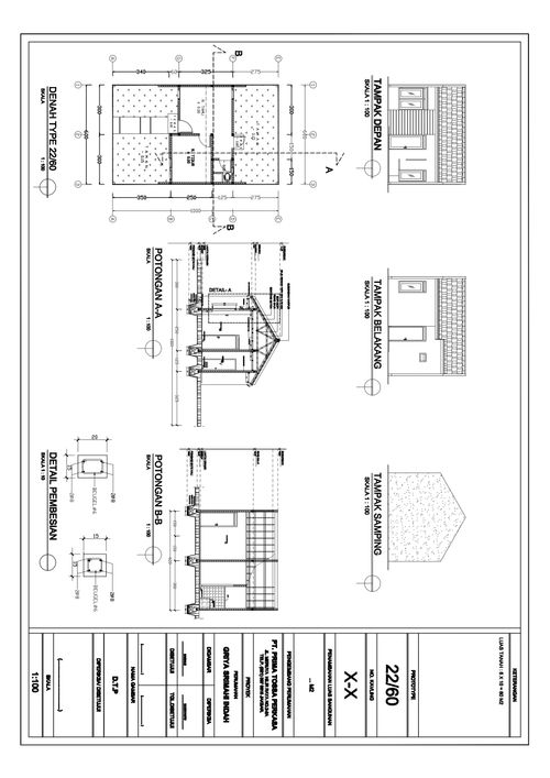 foto denah rumah tipe 22/60 (6 X 10) perumahan GRIYA SRIMAHI INDAH