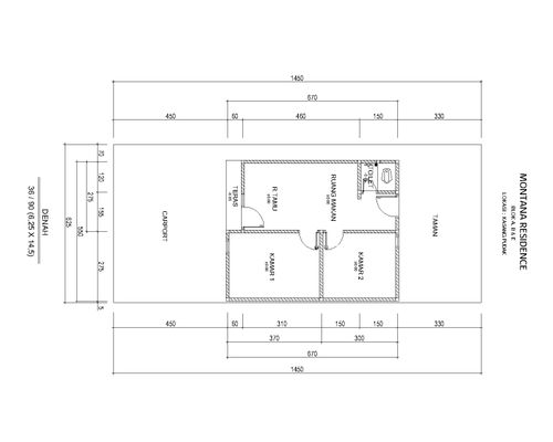 foto denah rumah tipe 36-90 perumahan Montana Residence