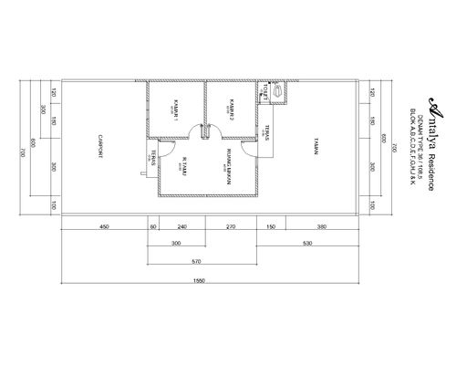 foto denah rumah tipe 36-108 perumahan Antalya Residence