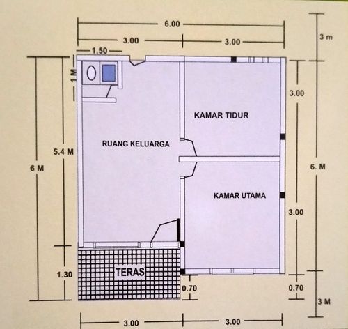 foto denah rumah tipe 36 perumahan ABI SINGGALANG BATAS KOTA