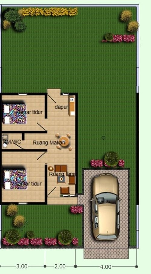 foto denah rumah tipe 36 perumahan Surya Jujuhan Residence