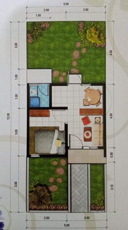 foto denah rumah tipe 24 perumahan MANGLI RESIDENCE