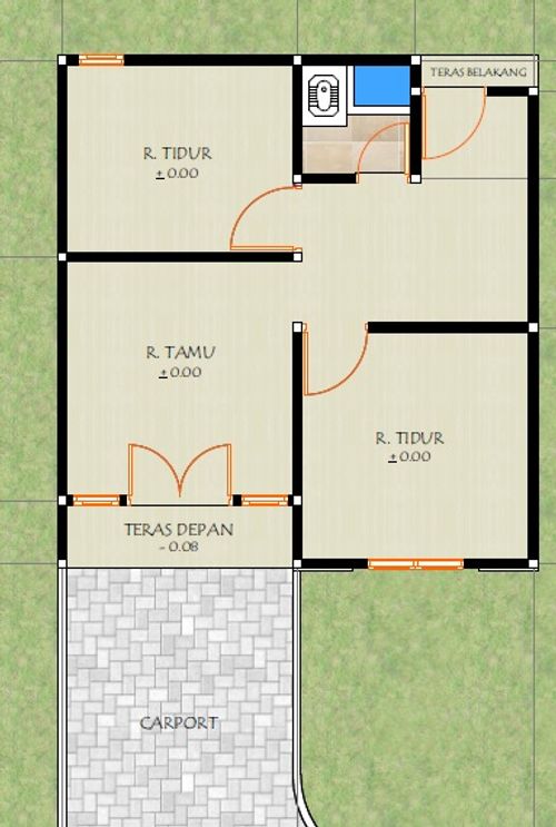 foto denah rumah tipe 36 perumahan Permata Mandiri Residence