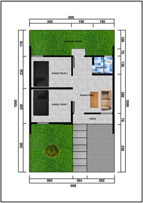 foto denah rumah tipe T. 30/60 perumahan GRIYA LIMA GARUDA - SUBANG