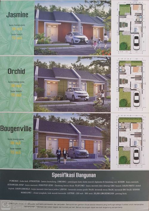 foto denah rumah tipe FLPP MBR perumahan GRAHA DONOSUKO ASRI 2