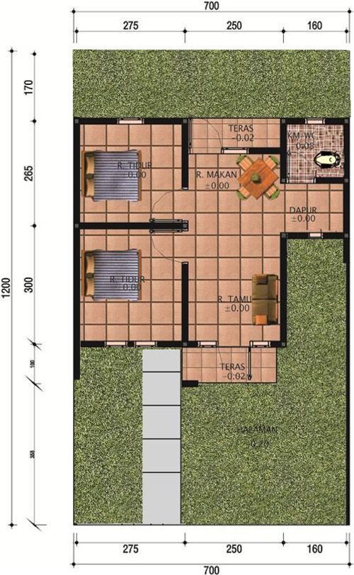 foto denah rumah tipe RST.BEDARU perumahan Pesawaran Residence
