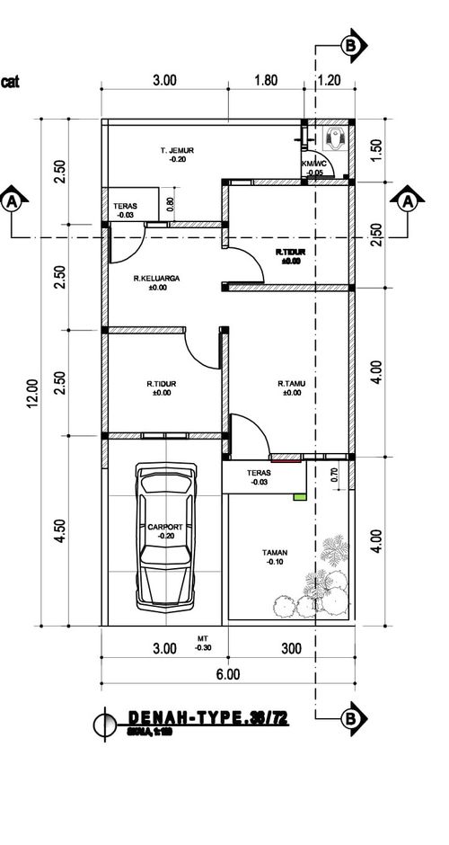 foto denah rumah tipe subsidi perumahan Damai Lestari Residence 4