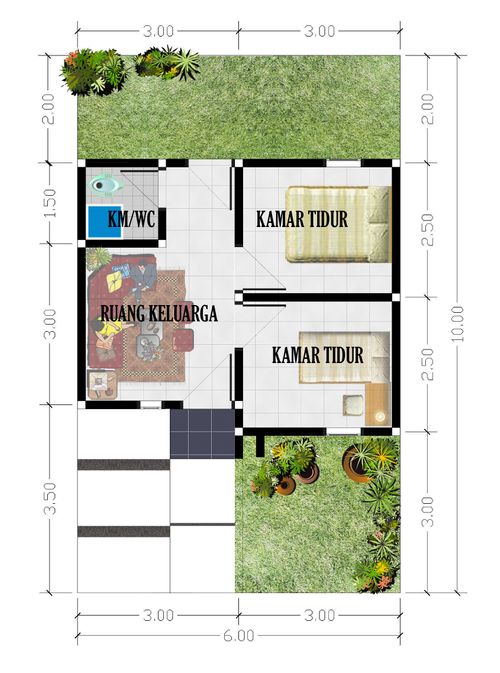 foto denah rumah tipe 30/66 perumahan Gadungan Asri