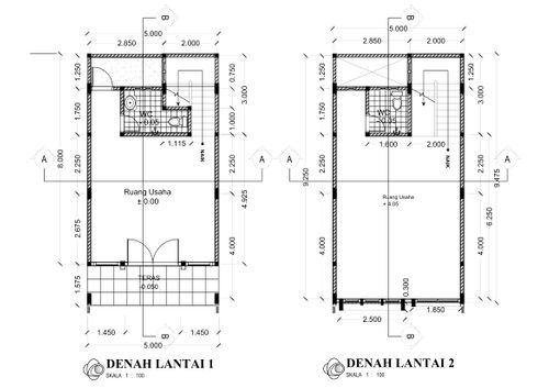 foto denah rumah tipe RK 84/50 TENGAH perumahan Perumnas Griya Karangpawitan