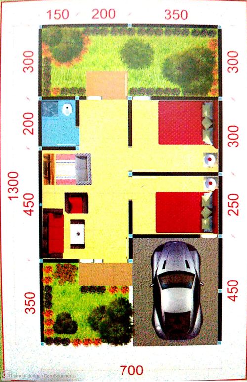 foto denah rumah tipe 45 perumahan SAMBIREJO PARK