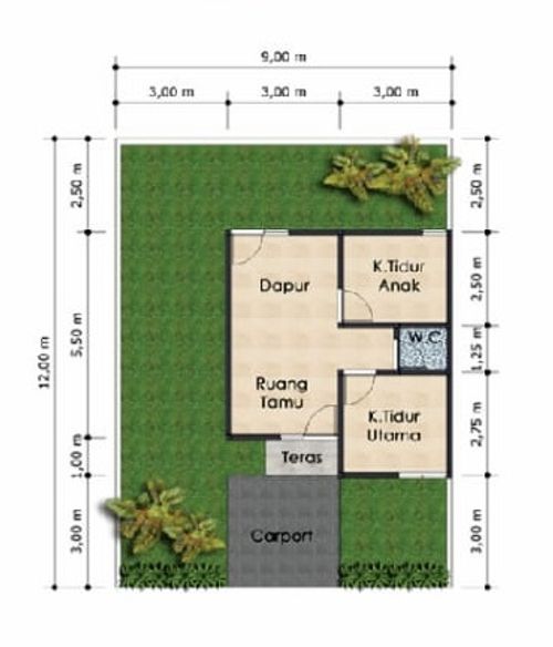 foto denah rumah tipe Rumah Tapak perumahan Graha Permata Sendawar