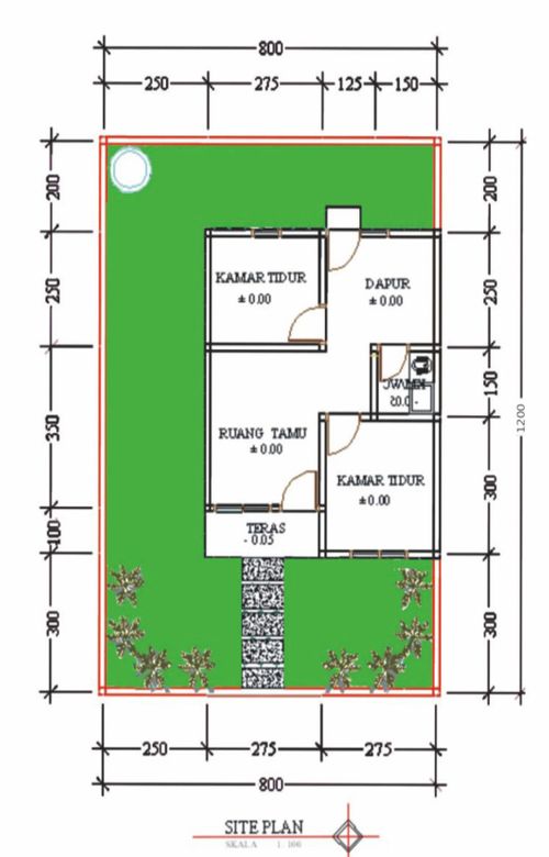 foto denah rumah tipe 36/101 perumahan GRIYA PESONA BORANG