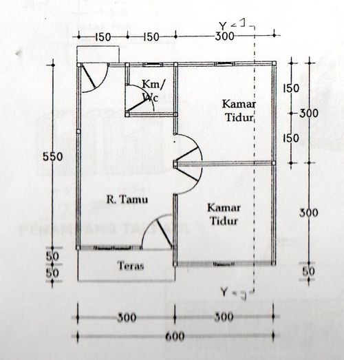 foto denah rumah tipe 36 perumahan Grand Pratama Jaya